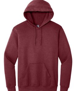 SwimOutlet Unisex Heavy Blend Hooded Sweatshirt Heather Sport Dark Maroon